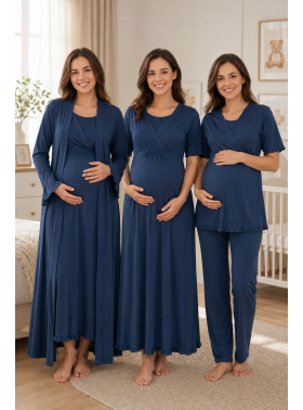 Effortt 3036 İndigo Lohusa Hamile 4'lü Set